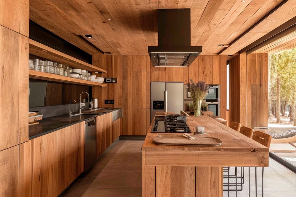 cocina de madera viera